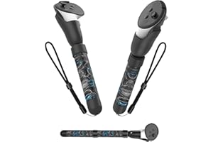 Rechale Handle Attachments Compatible with Meta Quest 3/3S/3S Xbox Edition,VR Game Gorilla Tag Long Arms Sticks, Beat Saber Handle Extensions Grips for Meta Quest 3 (Phantom)