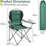 Trail Kestrel Deluxe Camping Chair High Back with Cup Holder Green view 7