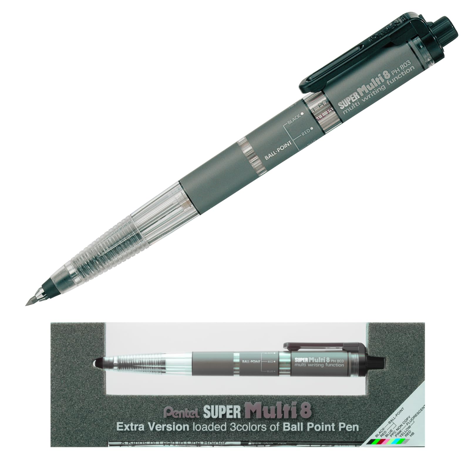 Pentel PH803 Super Multi-8 Automatic Mechanical Pencil