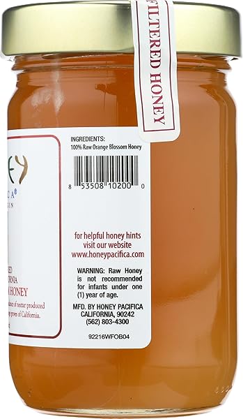 HONEY PACIFICA HNY PCFCA HNY ORANGE, 16 OZ