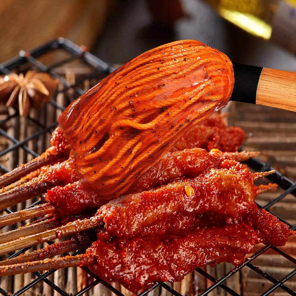YFWOOD 18 Inch Grill Basting Mop Wooden Long Handle with 3 Extra Replacement Heads for BBQ Grilling Smoking Steak : Garden & Outdoor