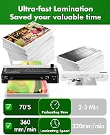 BAYGE A4 Laminator Machine 70s Fast Warm-up Built-in Cutter 360mm/min view 2