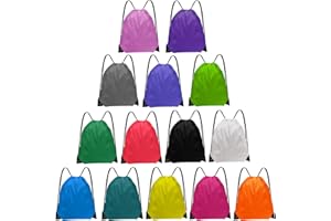 Grneric Drawstring Bags Bulk 14 Pcs Drawstring Backpack Bulk Cinch Bag Sackpack for Men Women Gym 14 Colors
