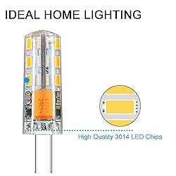 RAYHOO 10pcs G4 LED Bulbs JC Bi-Pin Base Lights