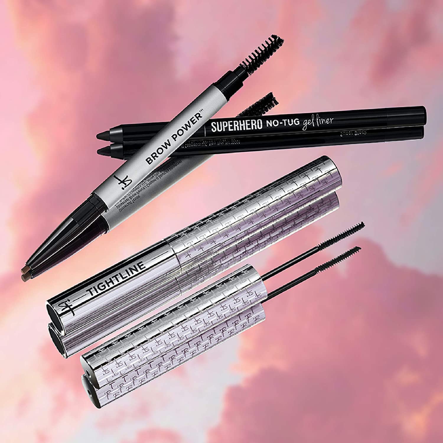 It Cosmetics Tightline 3-In-1 Lash Primer, Eyeliner & Black Mascara - Lengthens & Conditions Lashes - Ultra-Skinny Wand - Infused With Collagen, Biotin, Peptides & Antioxidants - 0.12 fl oz
