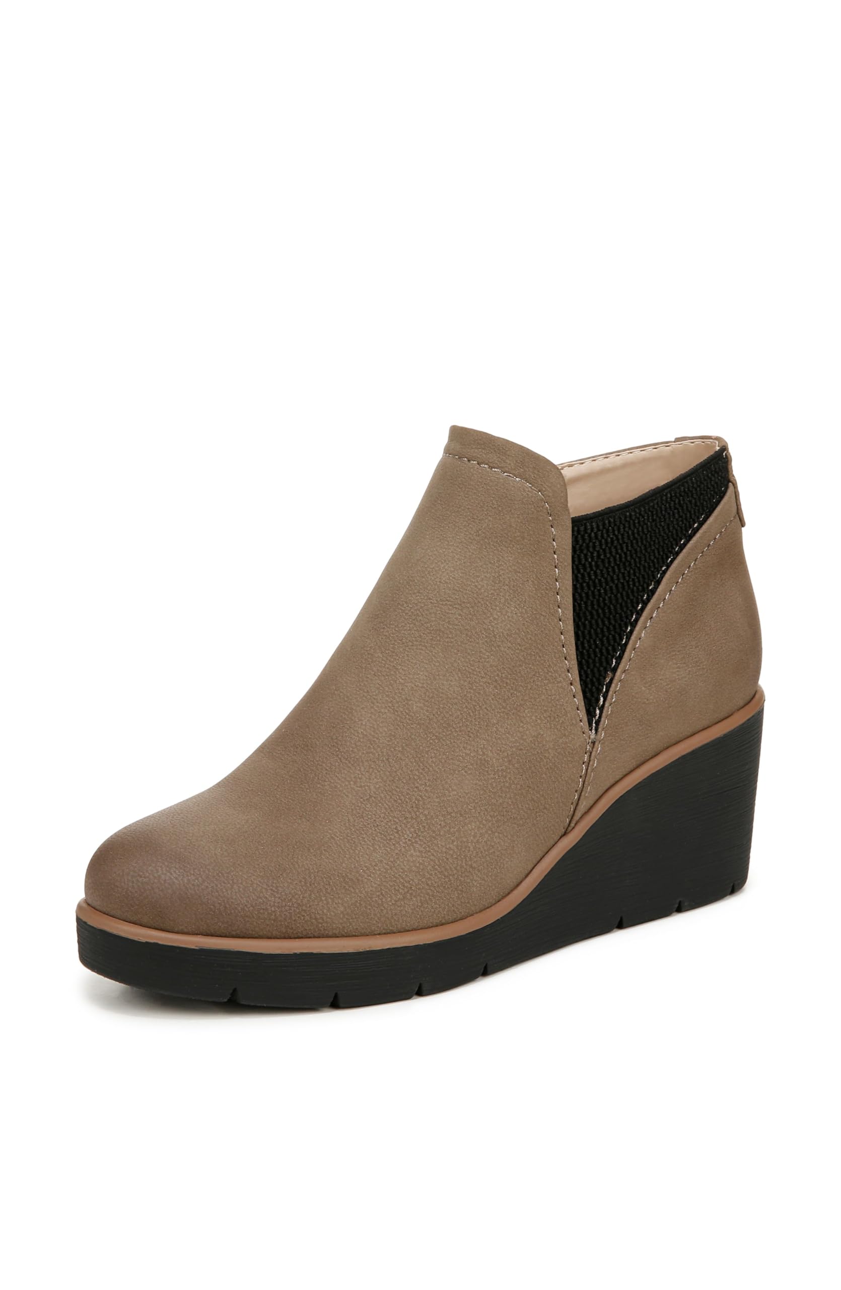 Naturalizer SOUL Womens Affirm Water Resistant Wedge Ankle Bootie Taupe 8.5 M