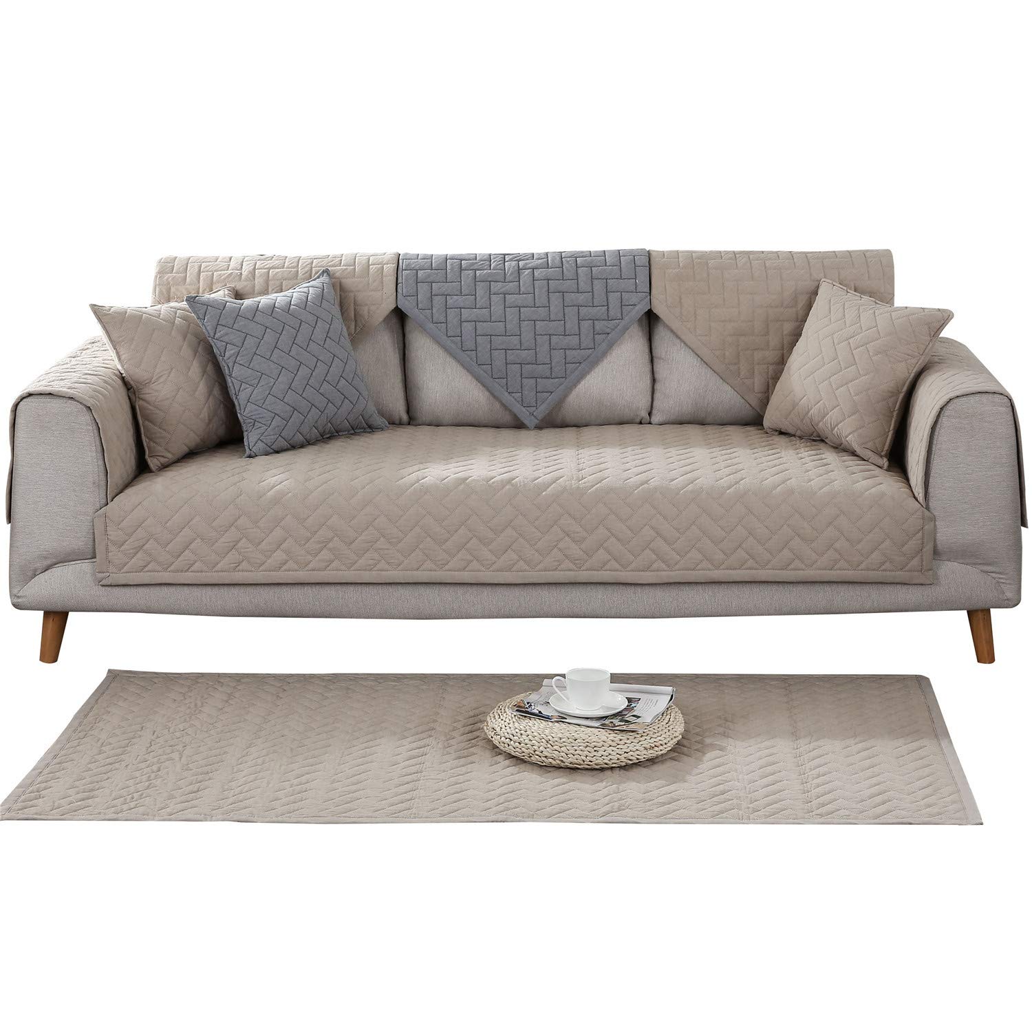 Best Sofa Cover With Silicone Dots For 2 Cushion Sofa