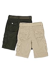 Raw X Boys Cargo Shorts 8-18 | 100% Cotton Belted