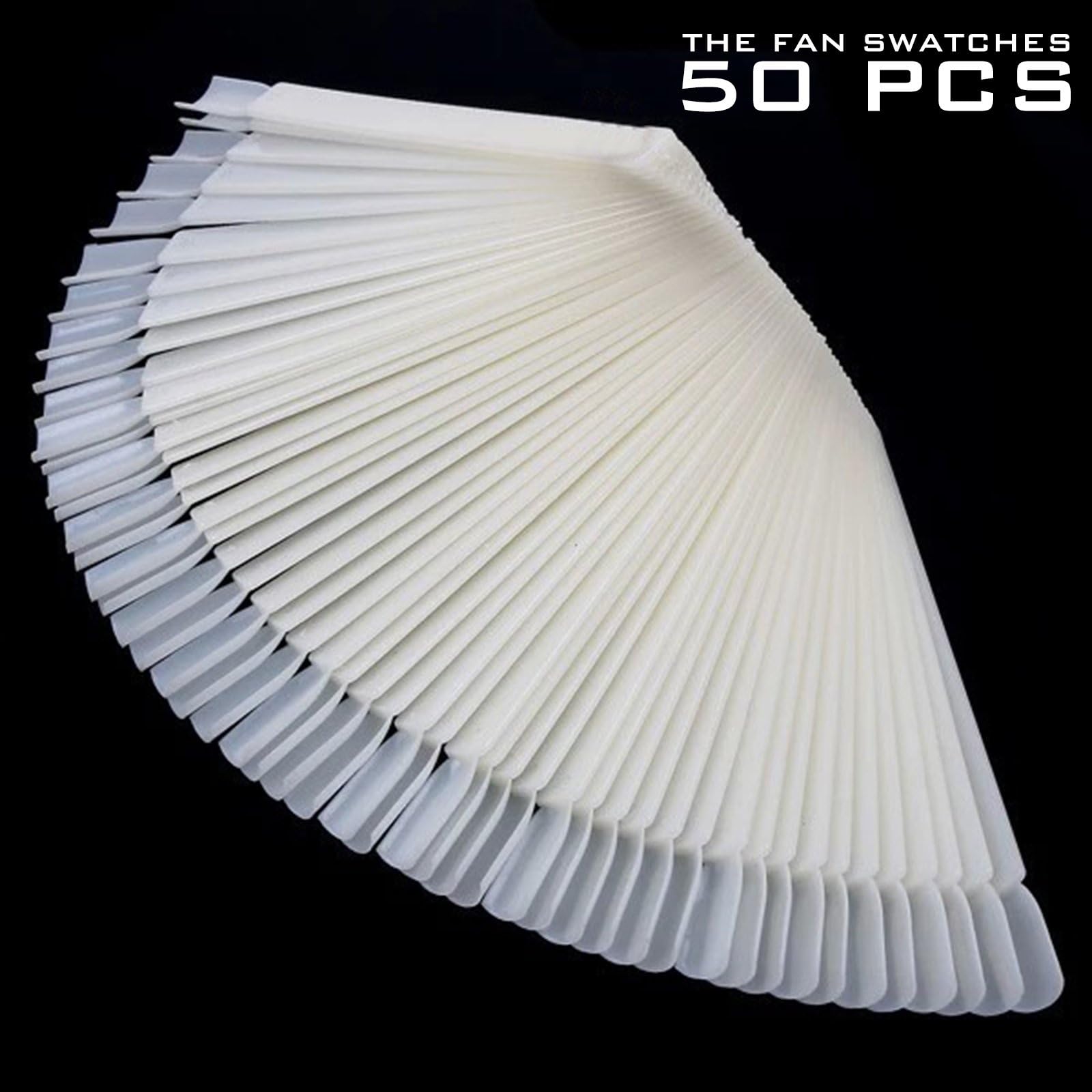 50 Nail Color Swatches Nail Art Display Ivory White Plastic Flase Nail Art Tips