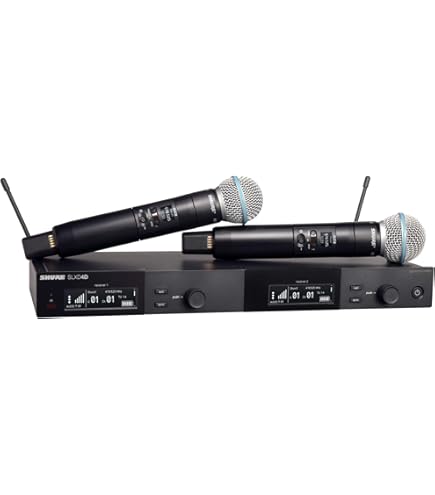Amazon.com: Shure SLXD24D/N8CB Dual Channel Wireless Microphone