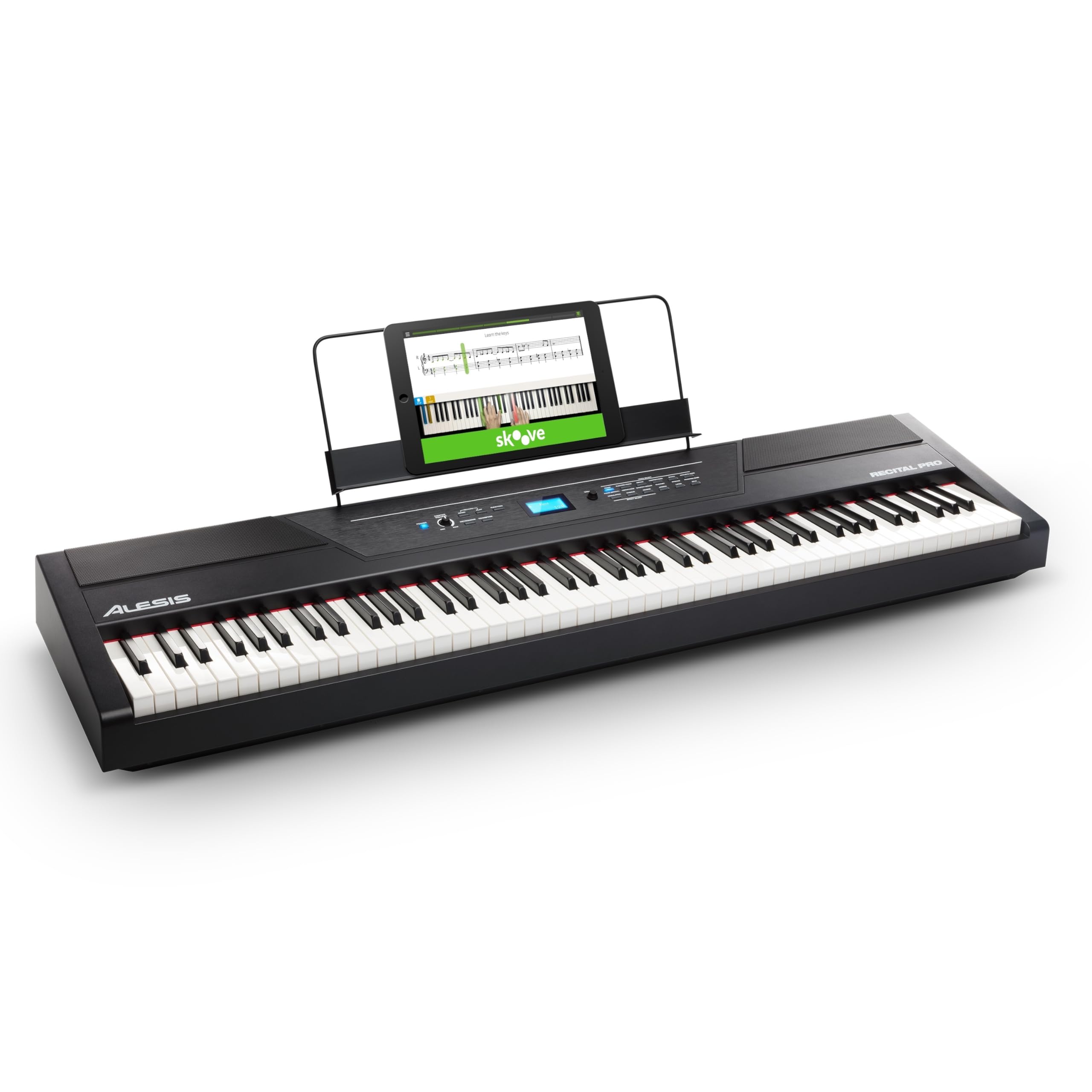 Alesis 電子ピアノ 88鍵盤 ウェイティッドハンマーアクション鍵盤 レッスン機能 録音機能 液晶画面 Recital Pro商品画像