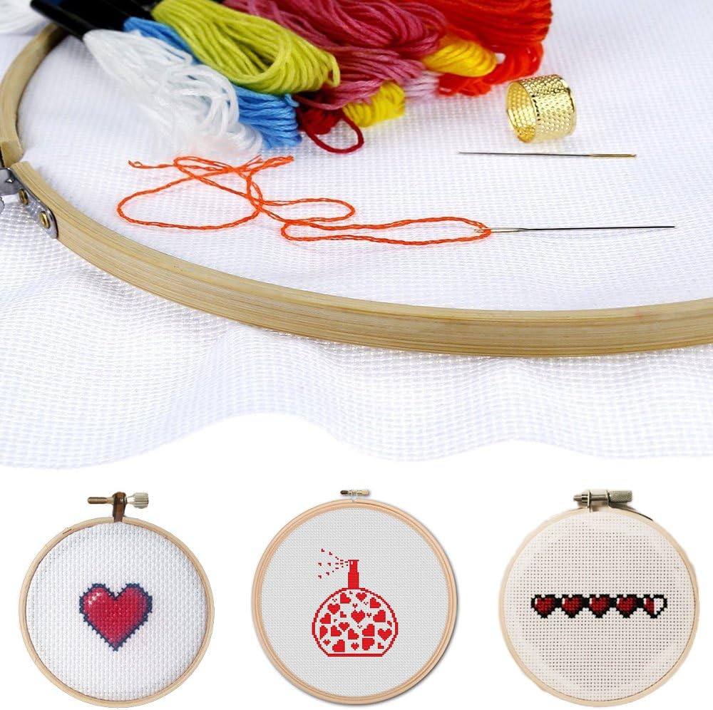 JJ Prime® - 100x110cm Big Size Cotton Aida 14 Count Cross Stitch Fabric Embroidery, White, 100 x 110cm - Image 5