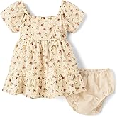 The Children's Place Baby-Girls and Newborn Short Sleeve Ruffle Dress