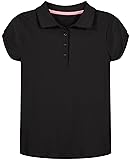 Nautica Girls' School Uniform Short Sleeve Polo