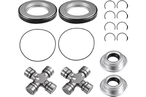 X AUTOHAUX 1 Set Front Axle Seal and Greaseable U Joint Kit Replacement for Ford Super Duty F250 F350 2005-2015 Single and Du