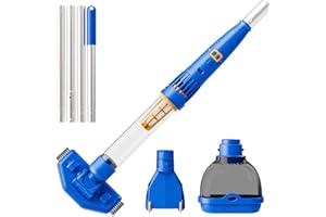 POOLGUARD Cordless Pool Vacuum with Strong Suction, Rechargeable Handheld Pool Vacuum Cleaner for Above Ground Pool,Spas, Hot Tub,and Pond with 60 Mins Working Time