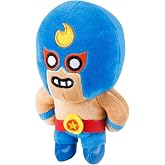 P.M.I. Brawl Stars Plush, 6-Inch, Random Character | Officially Licensed - Bo, Colt, Crow, El Primo, Nita or Shelly (Random)