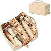 Omeily Travel Makeup Bag Toiletry Bag for Women Large Cosmetic Travel Bag Makeup Storage Box Skincare Organizer Vanity Organizer Bag Multi-Function Makeup Organizer with Compartments Travel essentials