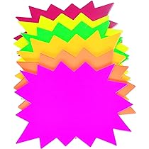 Hocadon 600 Pieces Starburst Tags Retail Sale Tags Burst Paper Signs Price Labels For Display For Retail Store Grocery Shop Party Favors 12 Styles - View #7