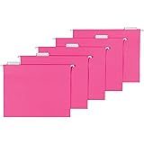 AmazonBasics Hanging Folders, Letter Size, Pink, 25-Pack