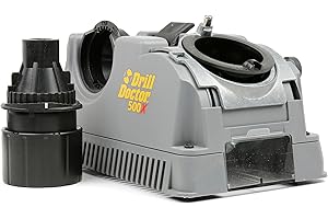 Drill Doctor DD500X Twist Drill Bit Sharpener - 3/32" to 1/2" - Electric Sharpener - High Speed & Portable - For Steel, Masonry, Carbide & Tin-Coated Drill Bits - Adjustable 118° or 135° Angle