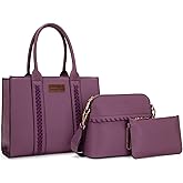 Wrangler 3Pcs Purses for Women Tote Bag Crossbody Handbag Sets with Strap