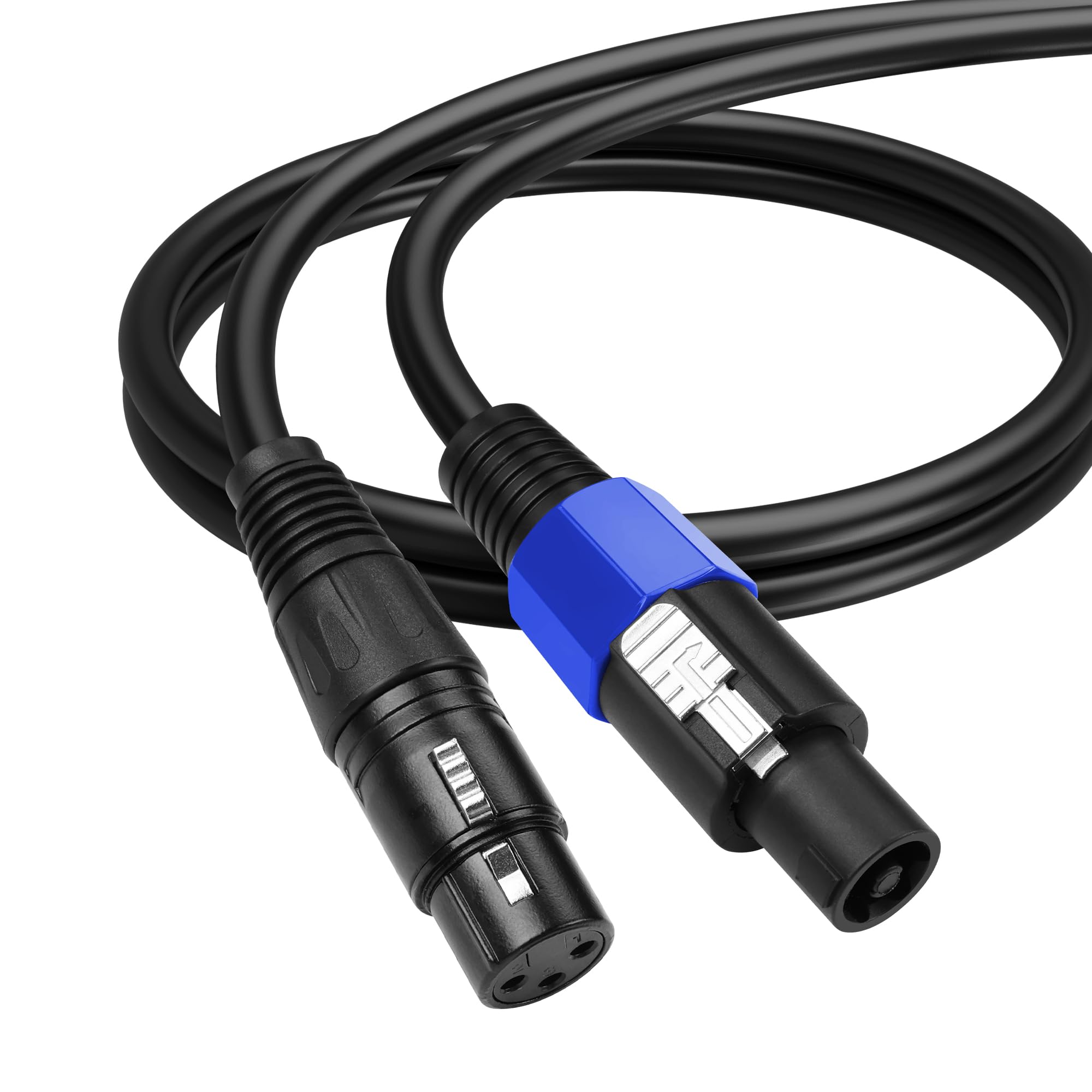 SinLoon Speakon to XLR 22AWG Audio Extension Cable with Twist Lock for Amplifier Pro DJ PA Stage (0.5M/1.6FT Speakon Male)