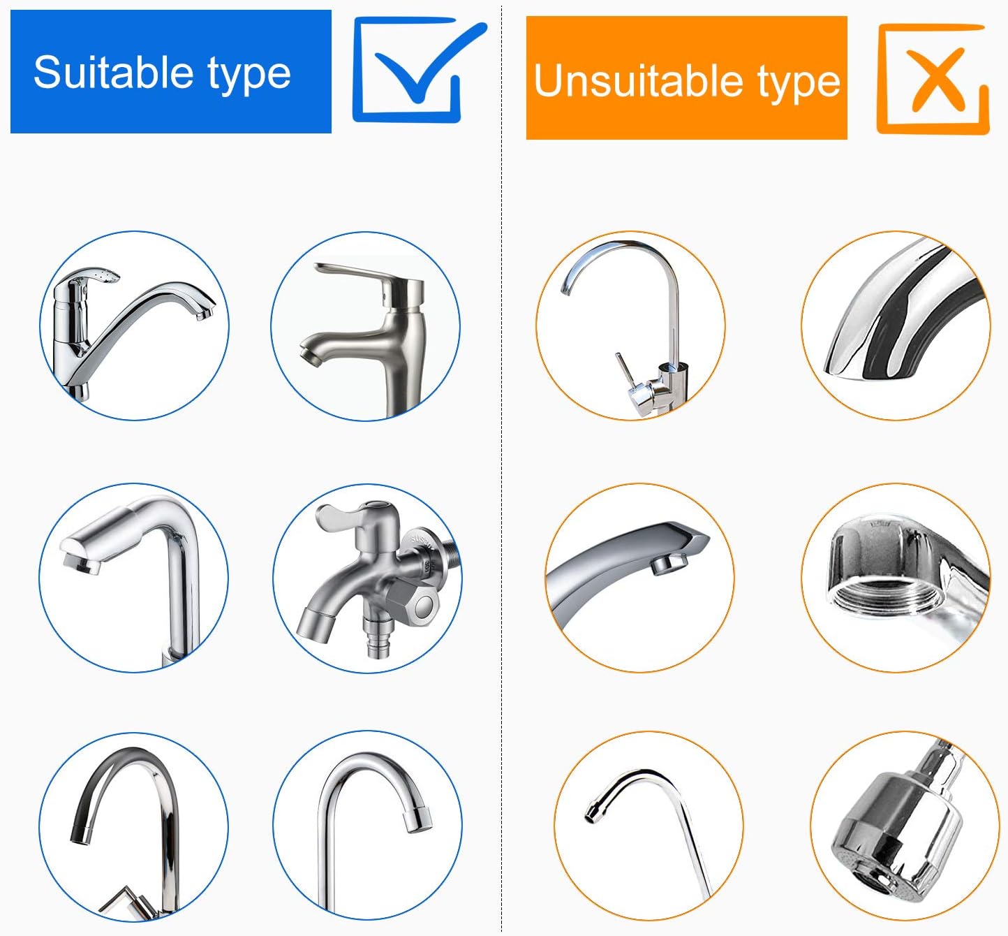 SimPure Water Filter Faucet DA03, Tap Mount Water Purifier Filtration System with Visible Clear Shell, High Water Flow 400 Gallon, Easy Installation, Remove 99% Lead, Fluoride, Chlorine, Odor: Home & Kitchen