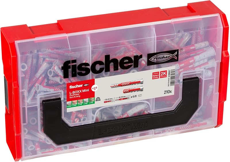 Fischer fixtainer Wall Anchor Set DuoPower 210 Dowel 539867 L-Boxx Mini