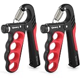 CAPASTEC Grip Strength Trainer, Adjustable Resistance Hand Exerciser 11-220Lbs(5-100Kg), Hand Gripper Strengthener for Forearm Workout, 2 Pcs