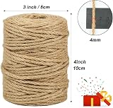 tenn well 4mm Jute Twine 165 Feet Natural Brown Garden Craft Packing String view 3