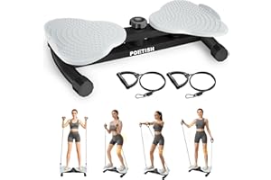 Waist Twister Ab Machine, 300 lbs Weight Capacity, Adjustable Ab Twister Board with Foot Massage for Belly Fat Loss, Noiseles