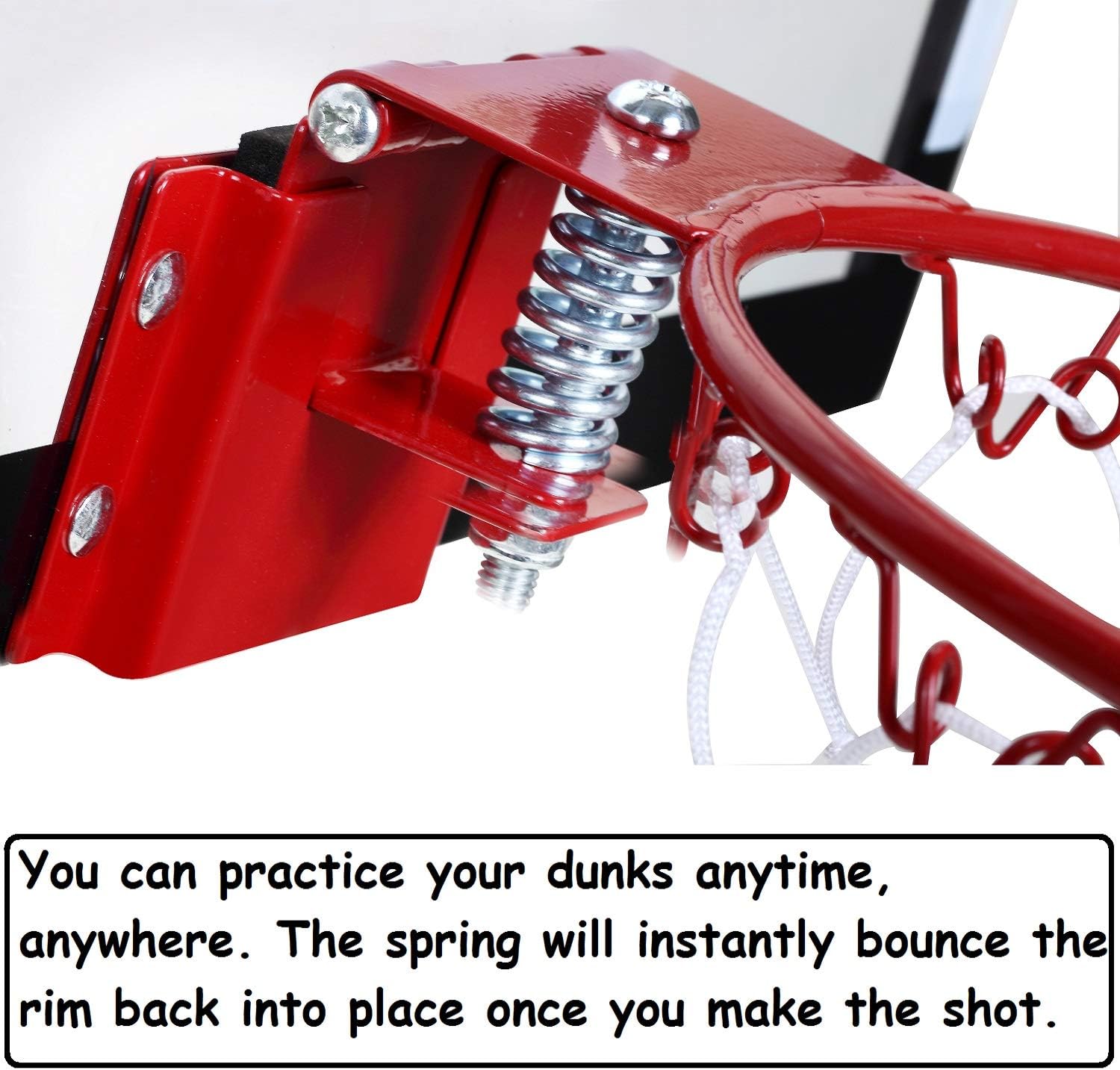 Door Hanging Mini Basketball Hoop - Win SPORTS with Breakaway Steel Rim, Includes 5” Mini basketballs and Hand Pump with Needle (18x12 inches) : Sports & Outdoors
