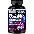 Magnesium Glycinate Chelated for Max Absorption - Supports Bone, Muscle, Nerves & Heart Health, Nature's Sleep and Stress Support, Best Magnesium Supplement Pills for Whole Body Support - 60 Tablets