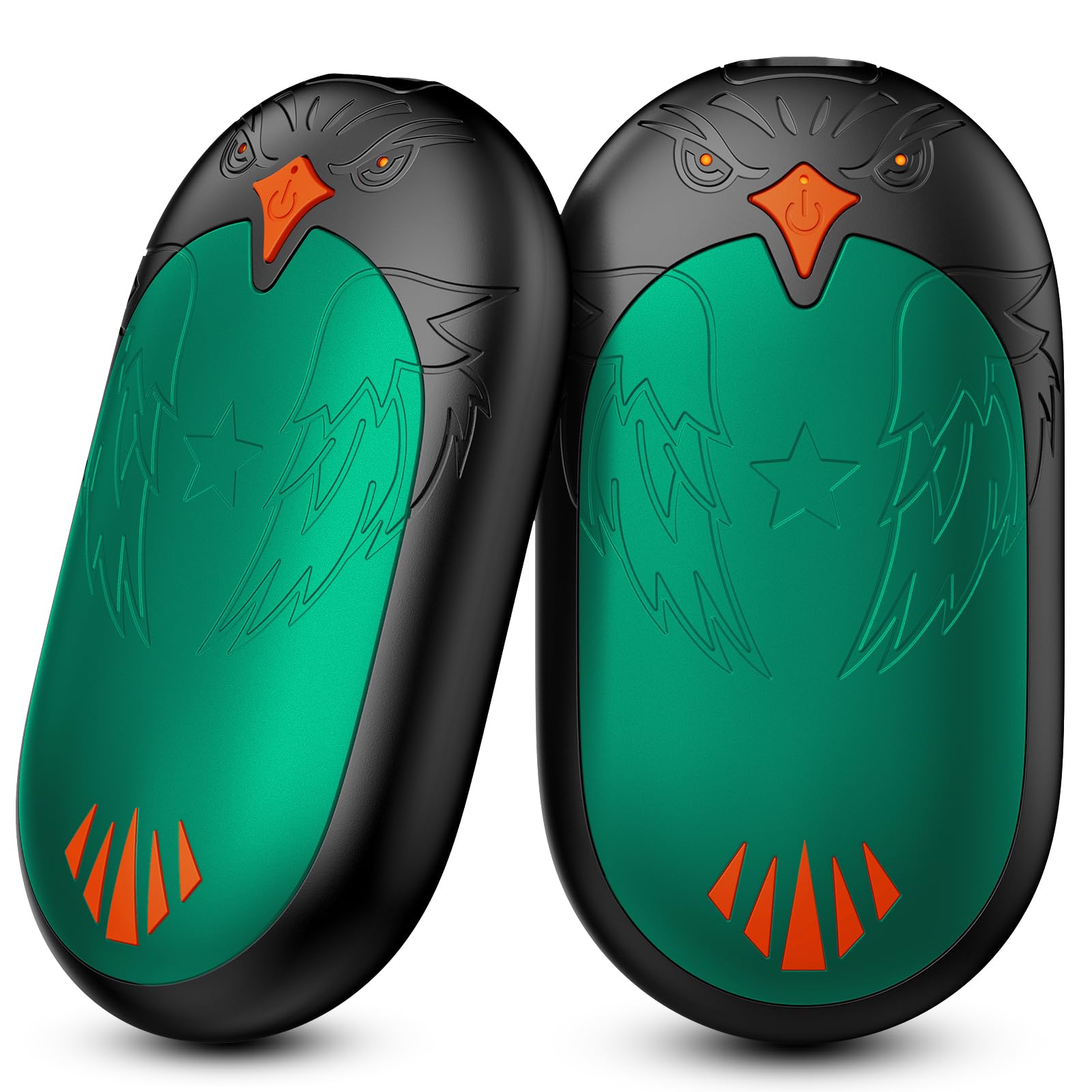 Hand Warmers Rechargeable 2 Pack, 2 in 1 Electric Handwarmers Reusable, Hand Warmer 24 Hrs Warmth 3 Levels Heat Portable Pocket Heater, Double-Sided Heating Warmers Great for Winter Gift -Green