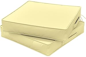 Snubbull Outdoor Chair Cushions 22 X 22 X 4 Inch Patio Furniture Cushions Waterproof & Fade Resistant Outdoor Cushions for Patio Furniture with Handle & Adjustable Straps Set of 2