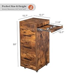 Wood Salon Trolley Cart with Wheels, Hair Cart