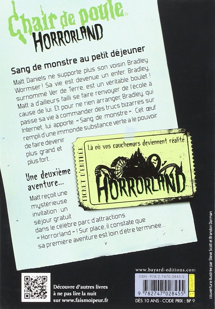 Amazon Fr Horrorland Tome 03 Sang De Monstre Au Petit Dejeuner Stine R L Beunat Natalie Livres