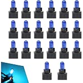CouTunp 20PCS T5 17 57 86 Halogen Instrument Cluster Bulbs, 12V Dash Light Bulbs, Automotive Replacement Gauge Cluster Panel Bulb, T5 Halogen Light Bulb Gauge dashboard lights for Most Car (Blue)