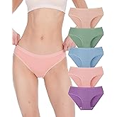 BAMBOO COOL Womens Underwear Bikini Underpants Hipster Ladies Panties Soft Stretch Breathable Panties for Women, 5-Pack
