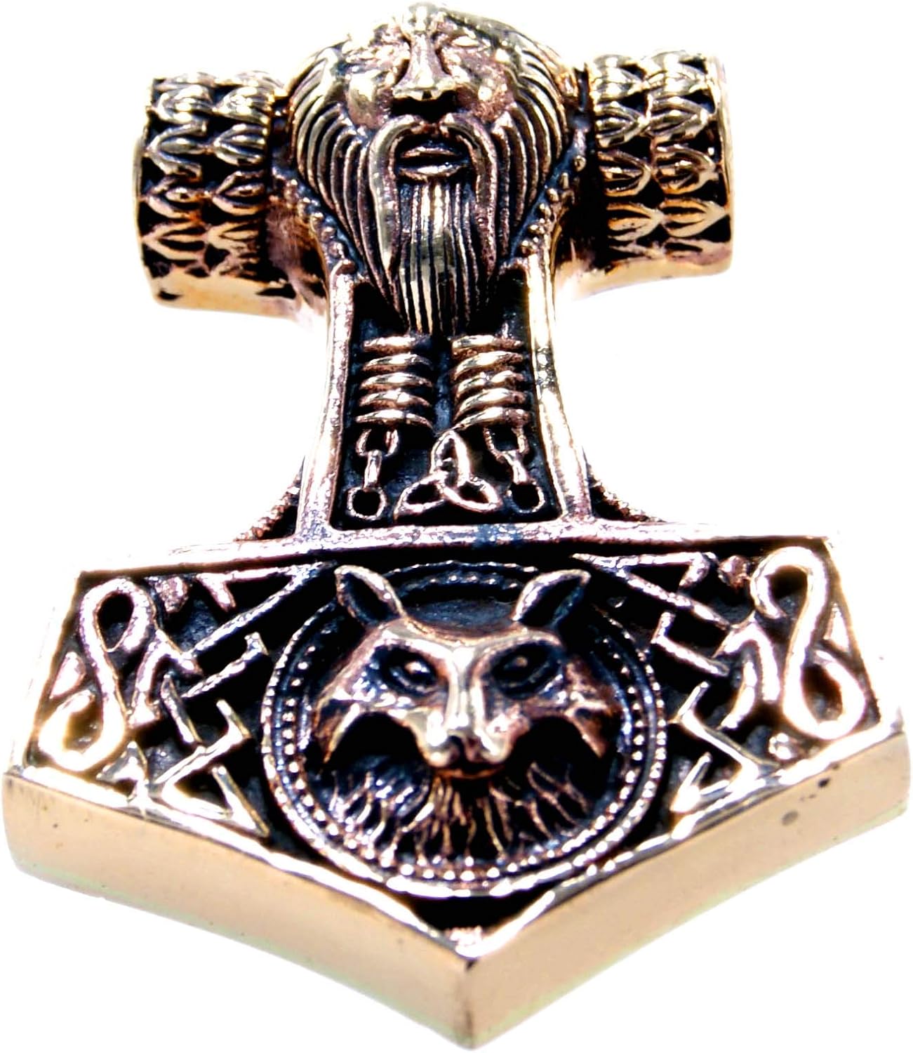 Large Thor's Hammer Pendant Bronze - Image 5