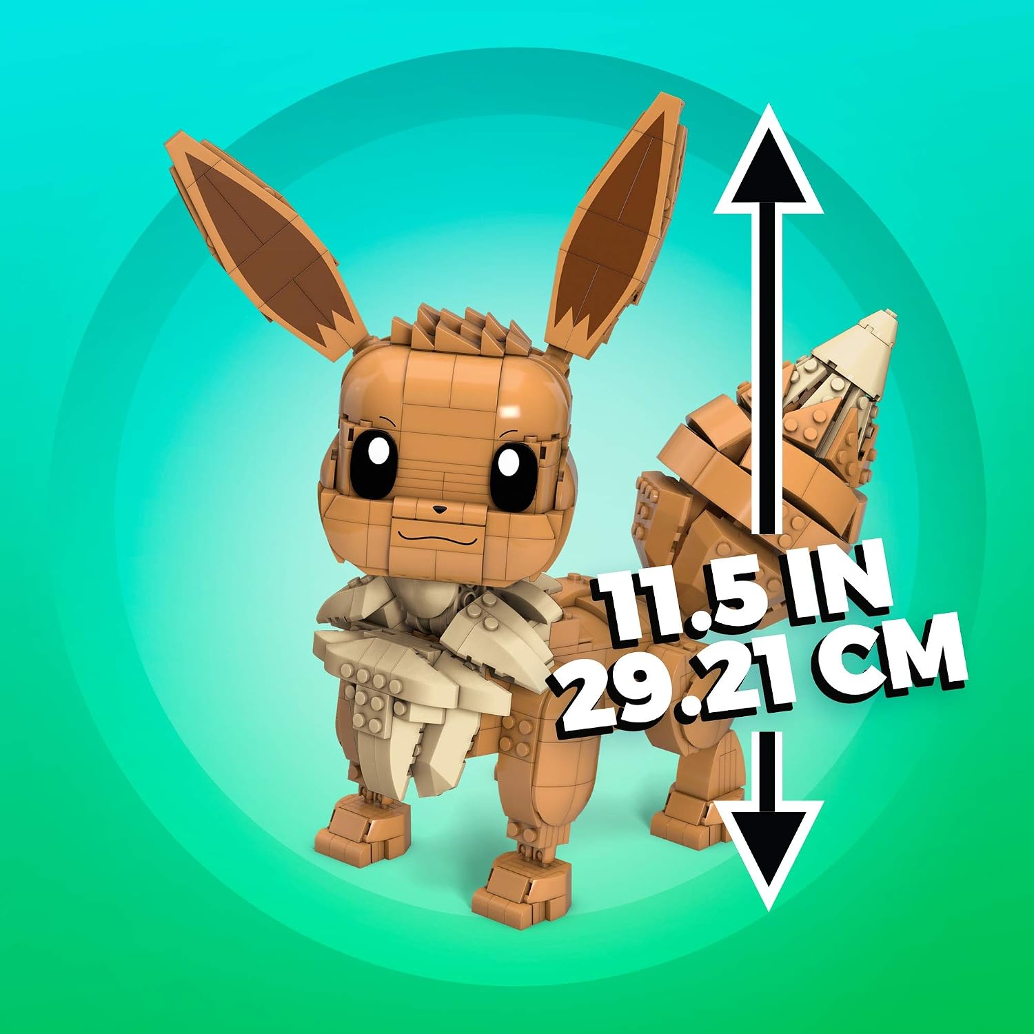 MEGA Pokémon Building Toys Set Jumbo Eevee with 824 Pieces, Articulated and Poseable, 11 Inches Tall, for Kids GMD34 - Image 5