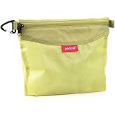 pack all Water-resistant Material Zipper Pouch, Mesh Zipper Bags for Storage, Travel, Office (Green, Medium)
