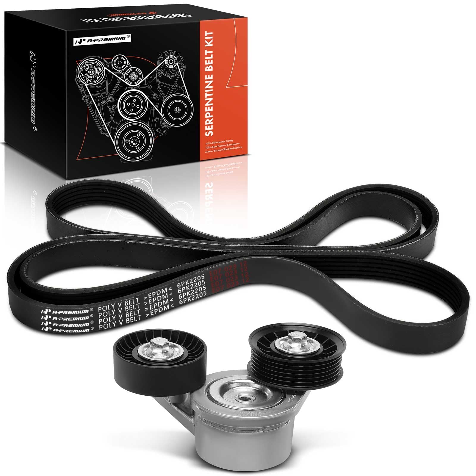 Photo 1 of A-Premium Engine Serpentine Belt Drive Kit with Tensioner Compatible with Ram & Jeep & Dodge & Chrysler Cars - 1500 2013, KJ Series Liberty 2007-2008, Nitro 2007-2009, Aspen 2007-3.7L 4.7L