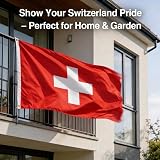 SHATCHI Switzerland Flag 5ft x 3ft Polyester with Brass Eyelets view 3