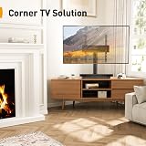Perlegear Universal TV Stand 24-60in 45kg Swivel Glass Base VESA 400x400 view 6