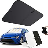 SFSUNYQ Car Windshield Sun Shade, Heat Blocking Foldable for Most Sedans | Helps Keep Interior Cooler &amp; Improve Comfort, Reinforced Edges &amp; Flexible Frame for Daily Use &amp; Long Parking