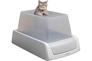PetSafe Legacy ScoopFree Crystal Pro Self-Cleaning Automatic Litter Box - Top-Entry Motion-Sensing Cat Box with Integrated Health Counter - Includes 1 Disposable Crystal Litter Tray