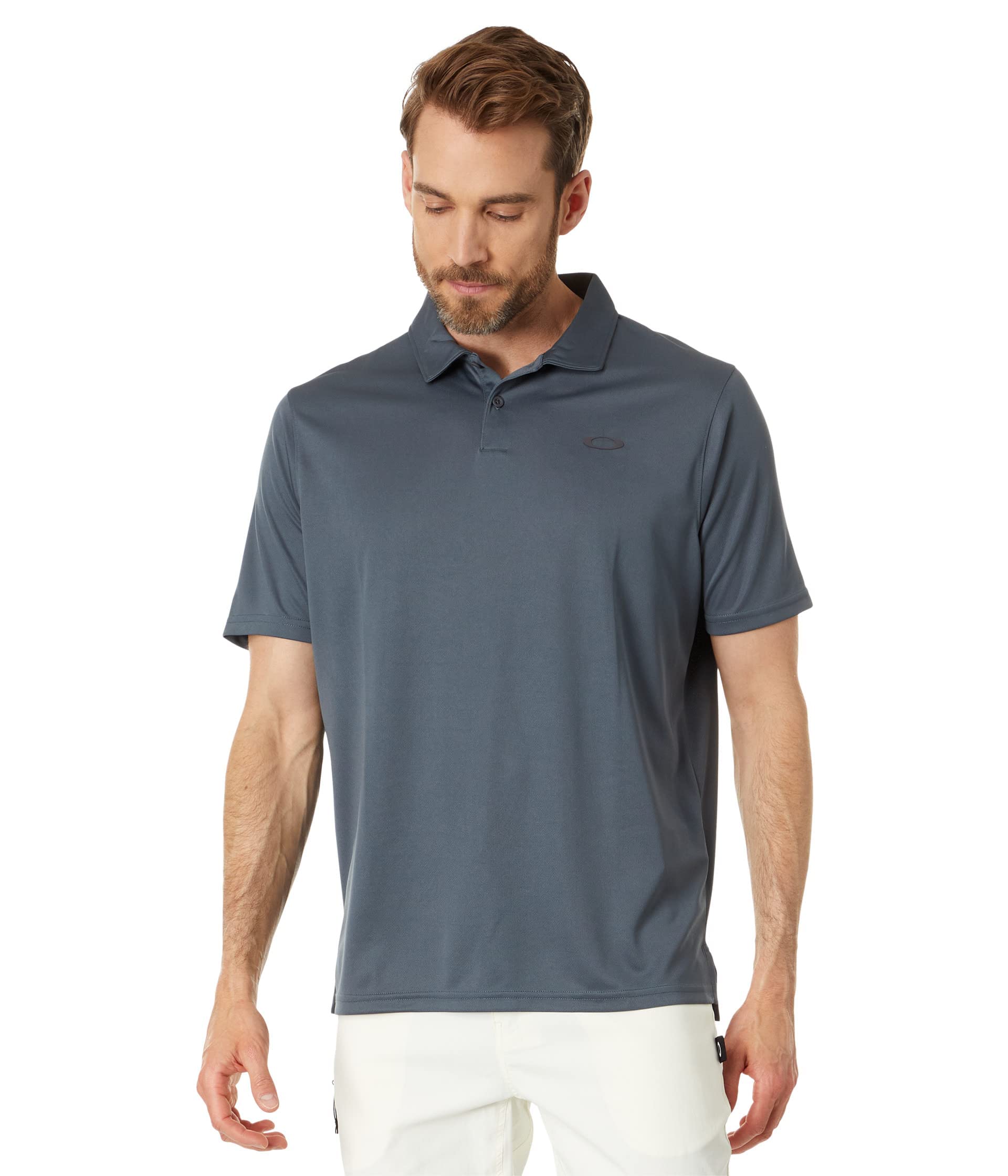 Oakley Mens Icon Thermonuclear Protect Recycled Polo Shirt, Dark Slate, XX-Large