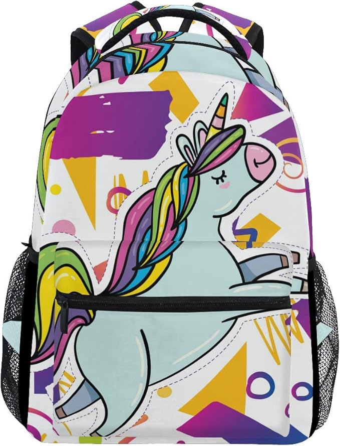 Backpack for Girls,Fashion Colorful Unicorn College Bags Student School